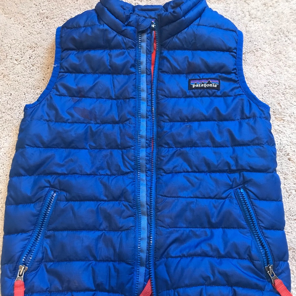 Kids Patagonia blue down vest